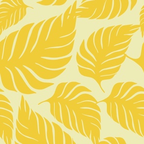 Tropical Leaves - 3154 jumbo - yellow