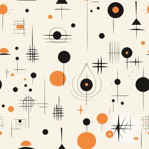 black and orange abstract