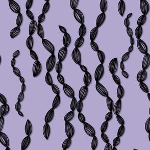 Pod Ribbons in Lavender and Black