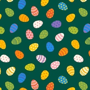 Easter eggs - medium small - dark green by Cecca Designs