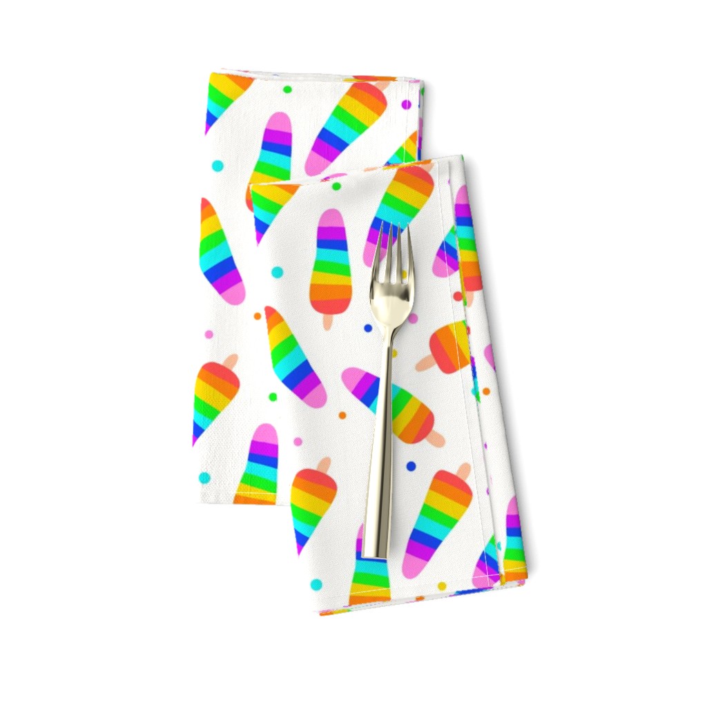 Vibrant rainbow popsicle and colorful confetti, ice pop, ice cream