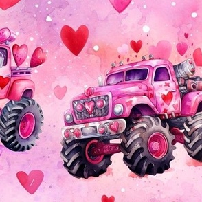 Valentines Monster Trucks (Large Scale)
