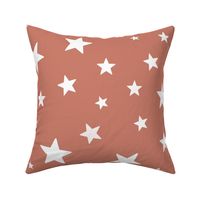 Xlarge (Macro) - Tossed Stars - Orange Rust / Burnt Sienna