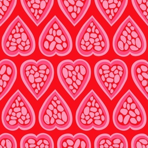 Valentine Hearts - Medium - Red