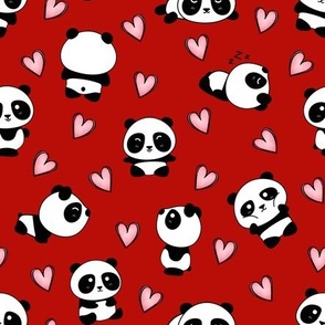 Panda Love Red