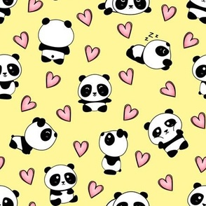 Panda Love Yellow