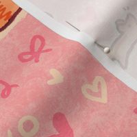 Orange Cat Valentines | Love Hearts Pink Kitty