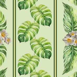 3162 - Tropical Stripes - 3162 large - Greenery