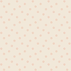 Warm White and Beige Modern Textured Polka Dots