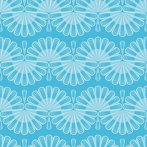Light blue art deco pattern