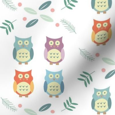 colourful owls