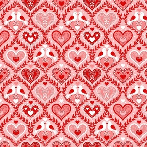 valentine birds with hearts medium scale 