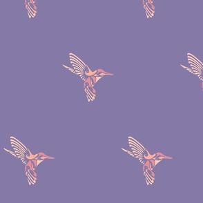 Deco  hummingbird (purple)