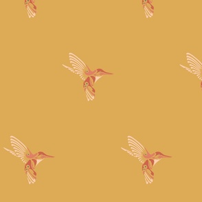 Deco hummingbird (yellow)