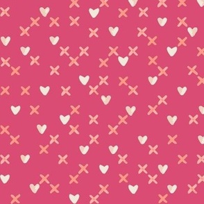Hearts and Kisses | Blush Pink | Cute Romantic
