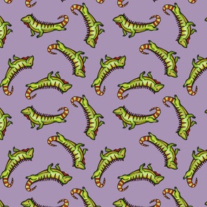 Iguana Watercolor - Purple