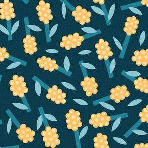  Little Cute Flowers // big jumbo large scale 0063 A //   squill minimalistic bold vibrant sunflower