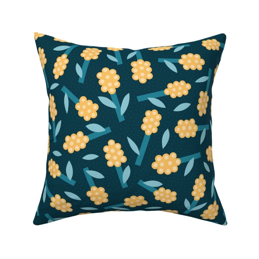  Little Cute Flowers // medium normal scale 0063 A //   squill minimalistic bold vibrant sunflower