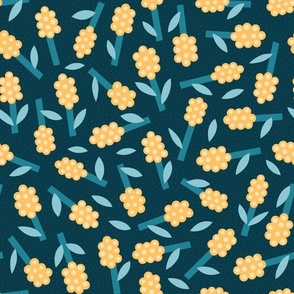  Little Cute Flowers // medium normal scale 0063 A //   squill minimalistic bold vibrant sunflower