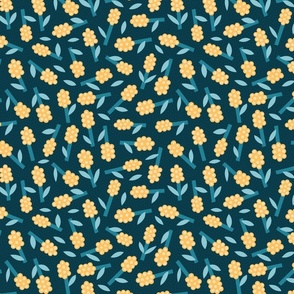  Little Cute Flowers // small  scale 0063 A //   squill minimalistic bold vibrant sunflower