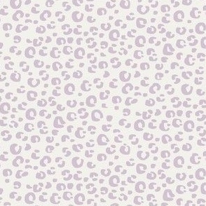 Ditsy Leopard Print | lilac leopard print on bone