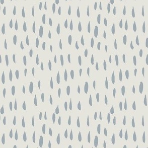 Steel Blue Raindrops on a Creamy Home Decor 
