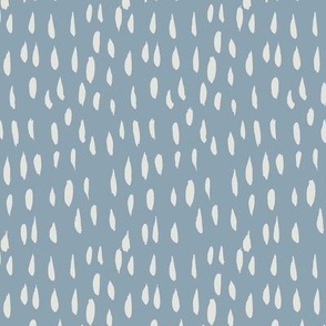 Creamy Raindrops on a Steel Blue background 