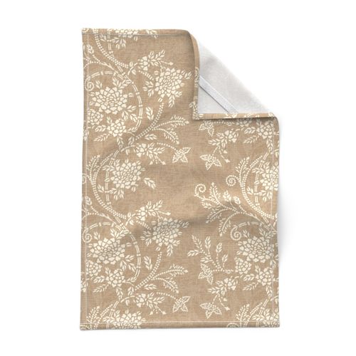 Garden floral vines 12 in Golden Tan