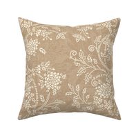 Garden floral vines 12 in Golden Tan