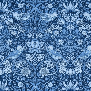 Strawberry Thief by William Morris - 3144 medium - Blue