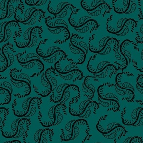 Teal Noir Abstractions
