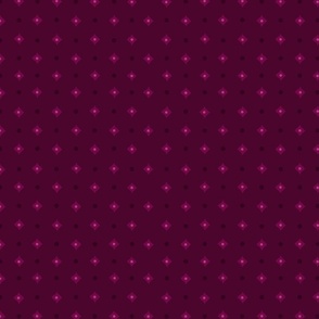 Diamond Dots Ikat - Burgundy
