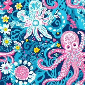 Cute preppy octopus