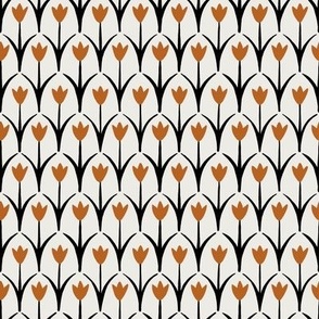 (S) Little forest flowers / tulip black white and orange