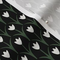 (S) Little forest flowers / tulip black white and green
