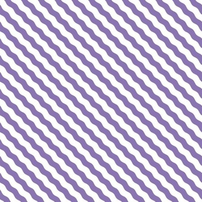 Diagonal Wavy Stripes in Violet