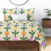 Patchwork Cheater Tulip Checkerboard Solid Colors