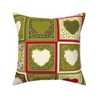 Antique Holly Hearts - Quilt