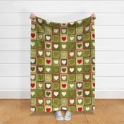 Antique Holly Hearts - Quilt