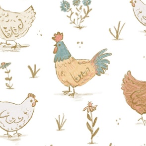 Pencil_Chickens_on_White_LRG