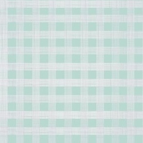 Teal Green Gingham Plaid/ Teal Eucalyptus Collection