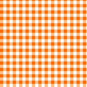 2xSmall Scale - Non-Directional - Plain Gingham - Dark Orange - Light Orange - White