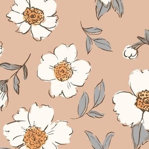 Sweet Peonies in tan 12