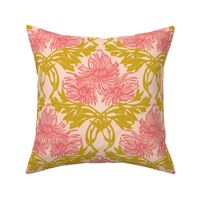 Art Nouveau Pink Chrysanthemum 