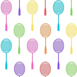Badminton in rainbow 