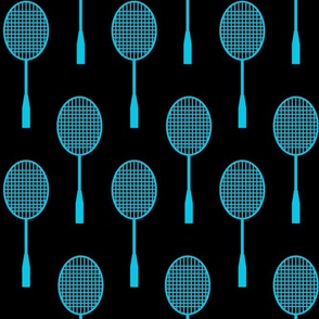 Badminton in black and blue 