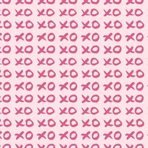 XO's Kisses and Hugs - Pink on Blush