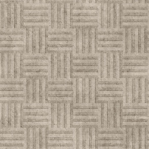 Geometric Checkered Block - Light Brown