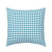 3xSmall Scale ditsy - Non-Directional - Plain Gingham - Medium Blue - Light Blue  - White