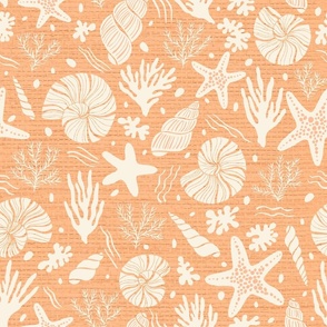 461. SEA LIFE Peach Fuzz background - grasscloth texture 